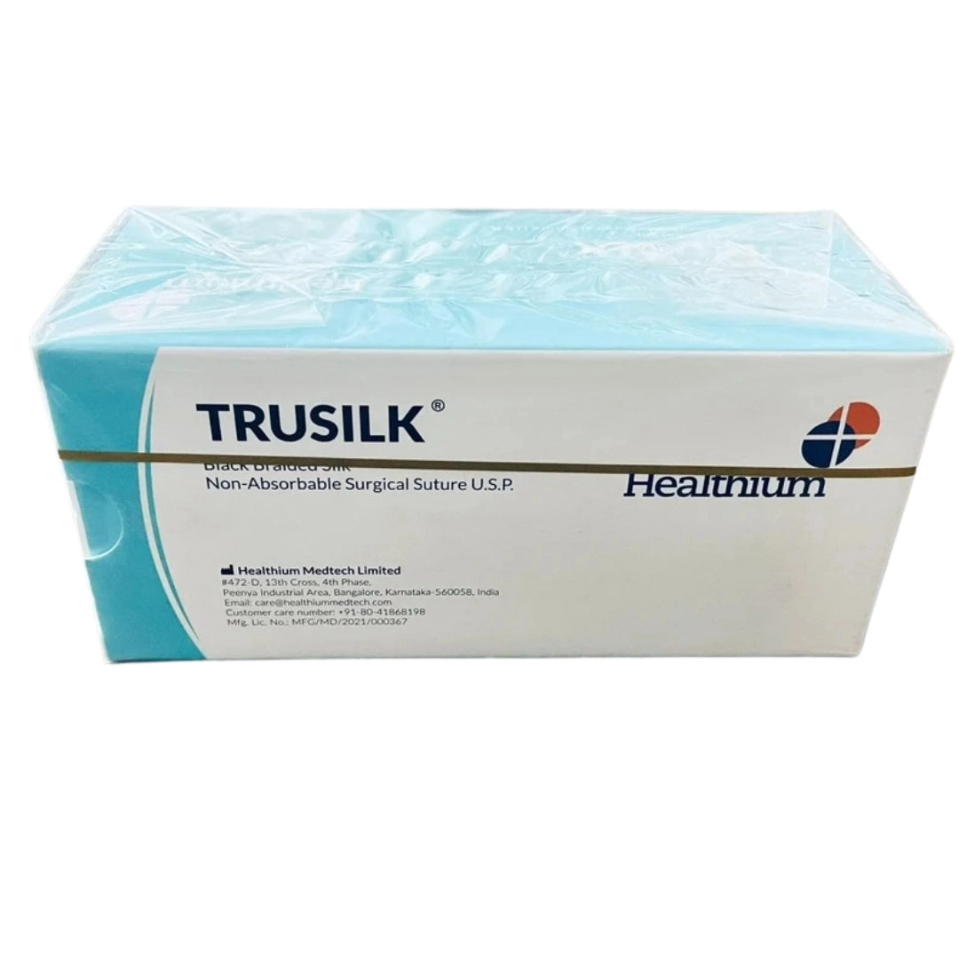 Sutures India Trusilk 3-0, 3/8 Circle Reverse Cutting SN 5028