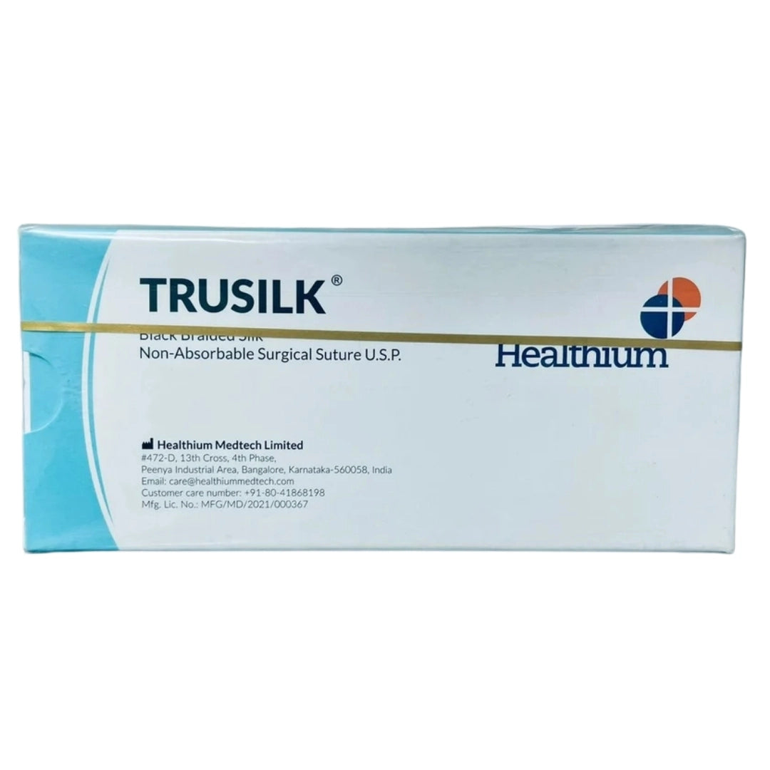 Sutures India Trusilk 3-0, 3/8 Circle Reverse Cutting SN 5028