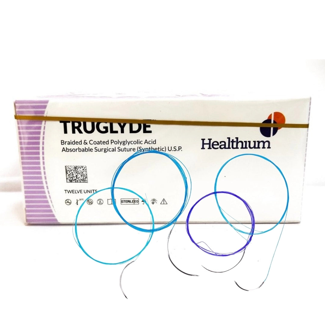 Sutures India Truglyde USP 4-0, 3/8 Circle Reverse Cutting - SN 2494