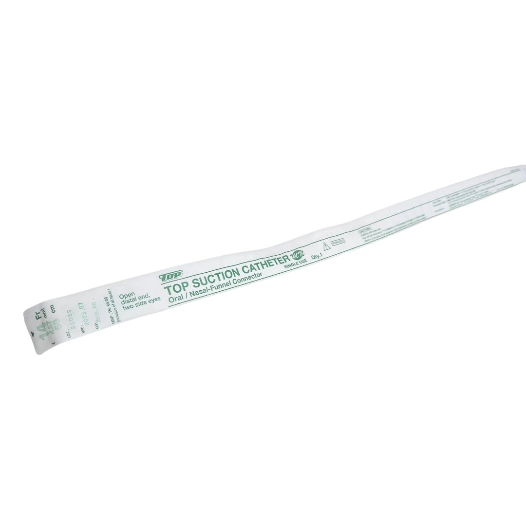 Top Suction Catheter 14FR (4.67mm) – Oral/Nasal with Funnel Connector