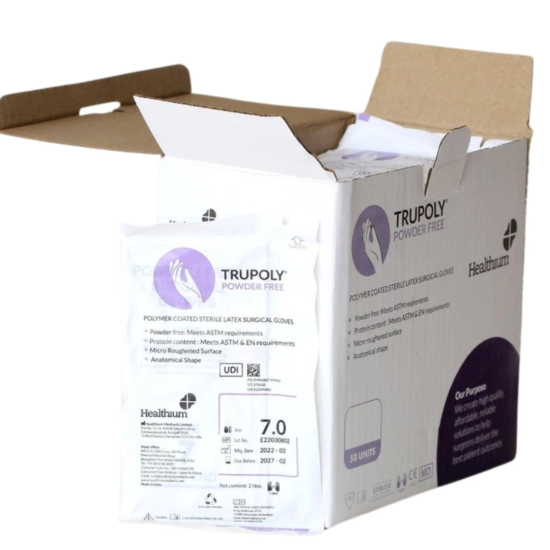 Buy Trupoly Powder Free Sterile Gloves for Medical Use