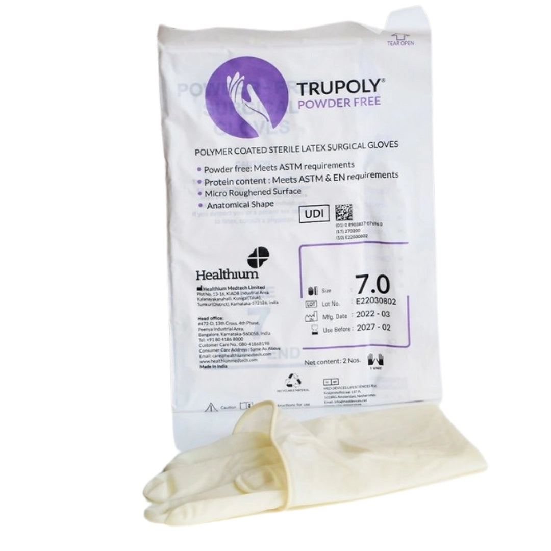 Buy Trupoly Powder Free Sterile Gloves for Medical Use