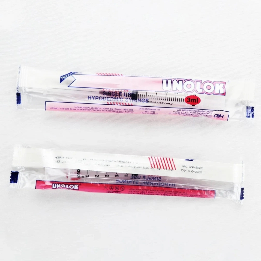 Unolok Syringe 3ml 26G*1.5 inch 100 Pcs Box