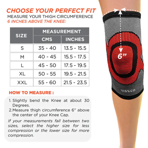 Vissco 3D Knee Cap with Donut Padding (PC 2705) – Advanced Patella Support