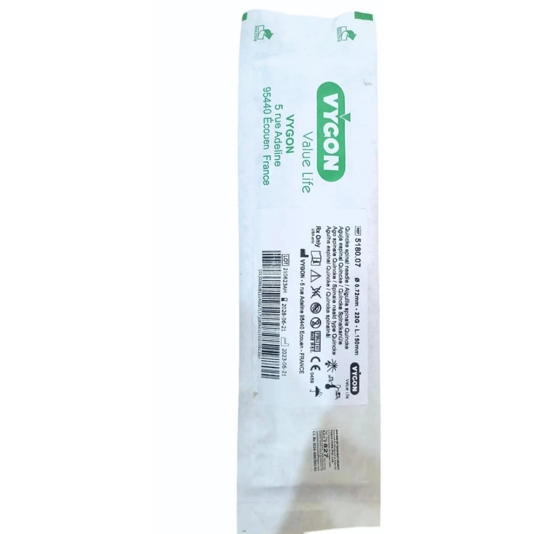 Vygon Spinal Needle With Quincke Bevel 22G L-150MM (5180.07)