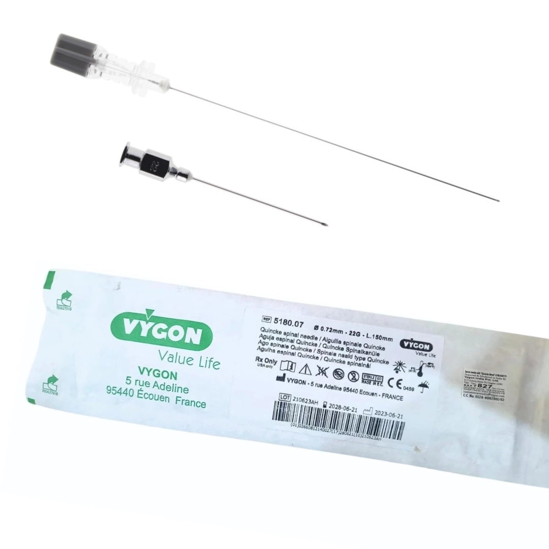 Vygon Spinal Needle With Quincke Bevel 22G L-150MM (5180.07)