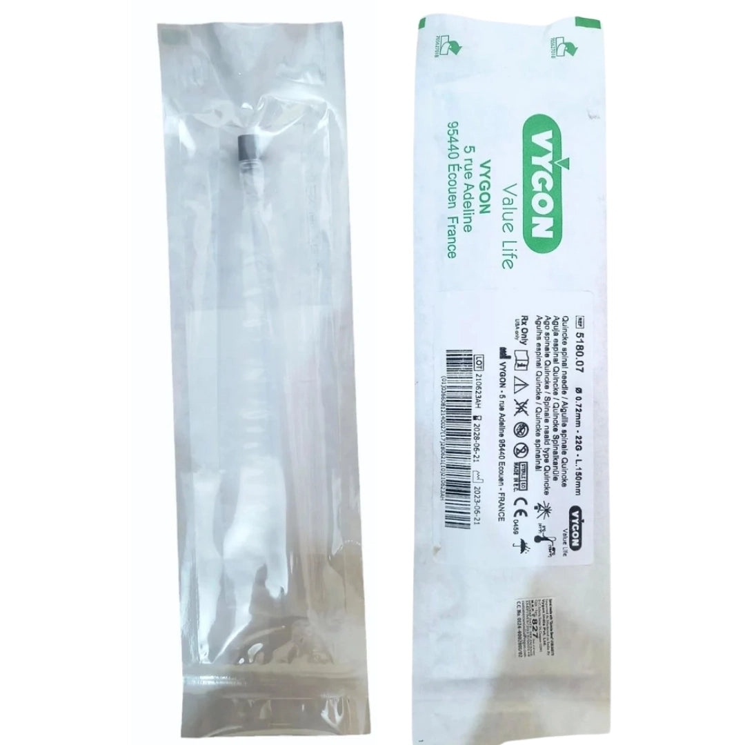 Vygon Spinal Needle With Quincke Bevel 22G L-150MM (5180.07)