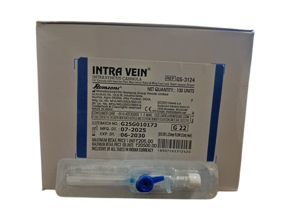 Romasons Intra Vein I.V. Cannula With Injection Port