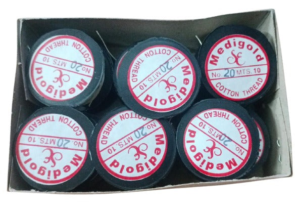 Medcheck Cotton Thread ( 10Mtr ) Pack of 12