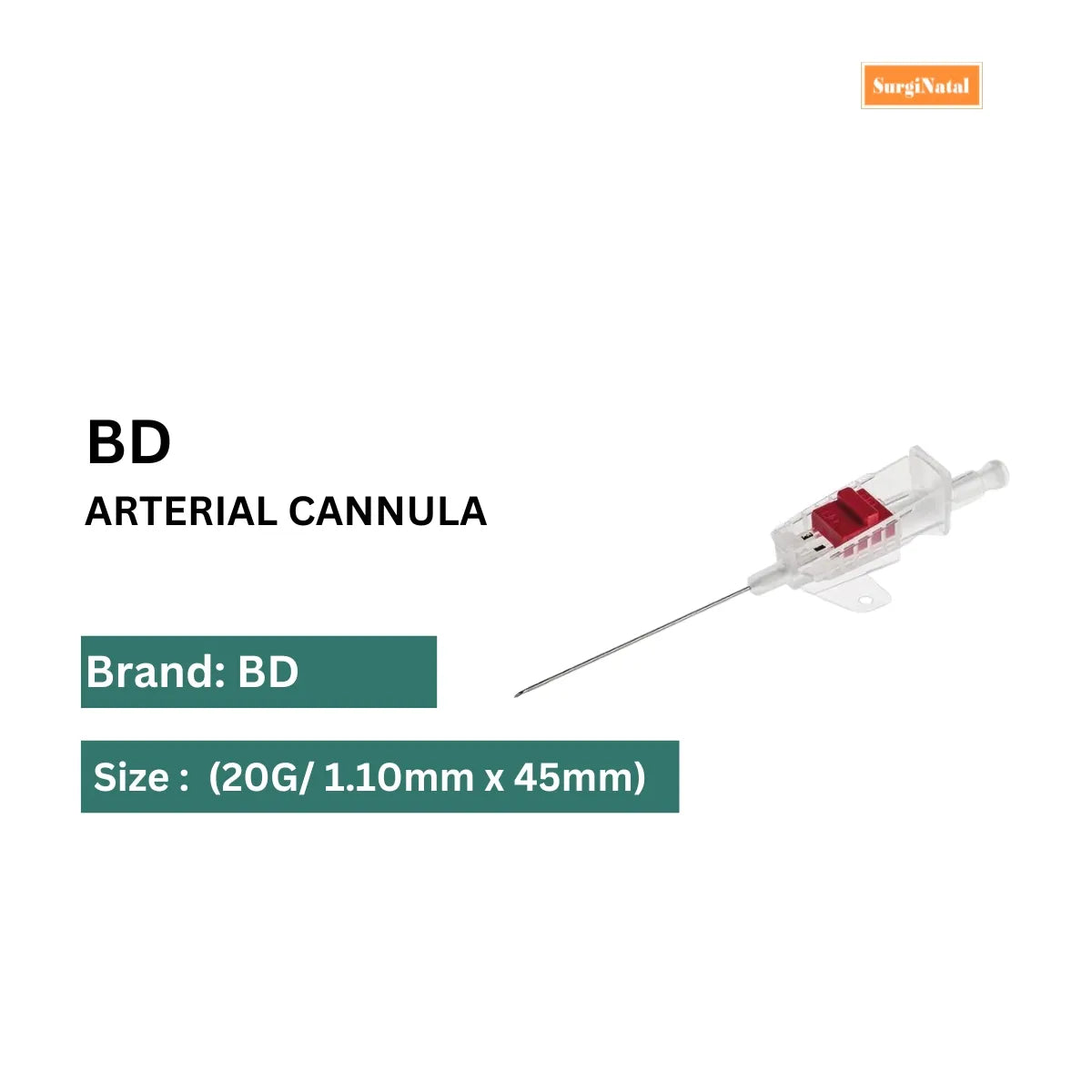 Buy BD Arterial Cannula with Flow Switch - 20G | Shop Online