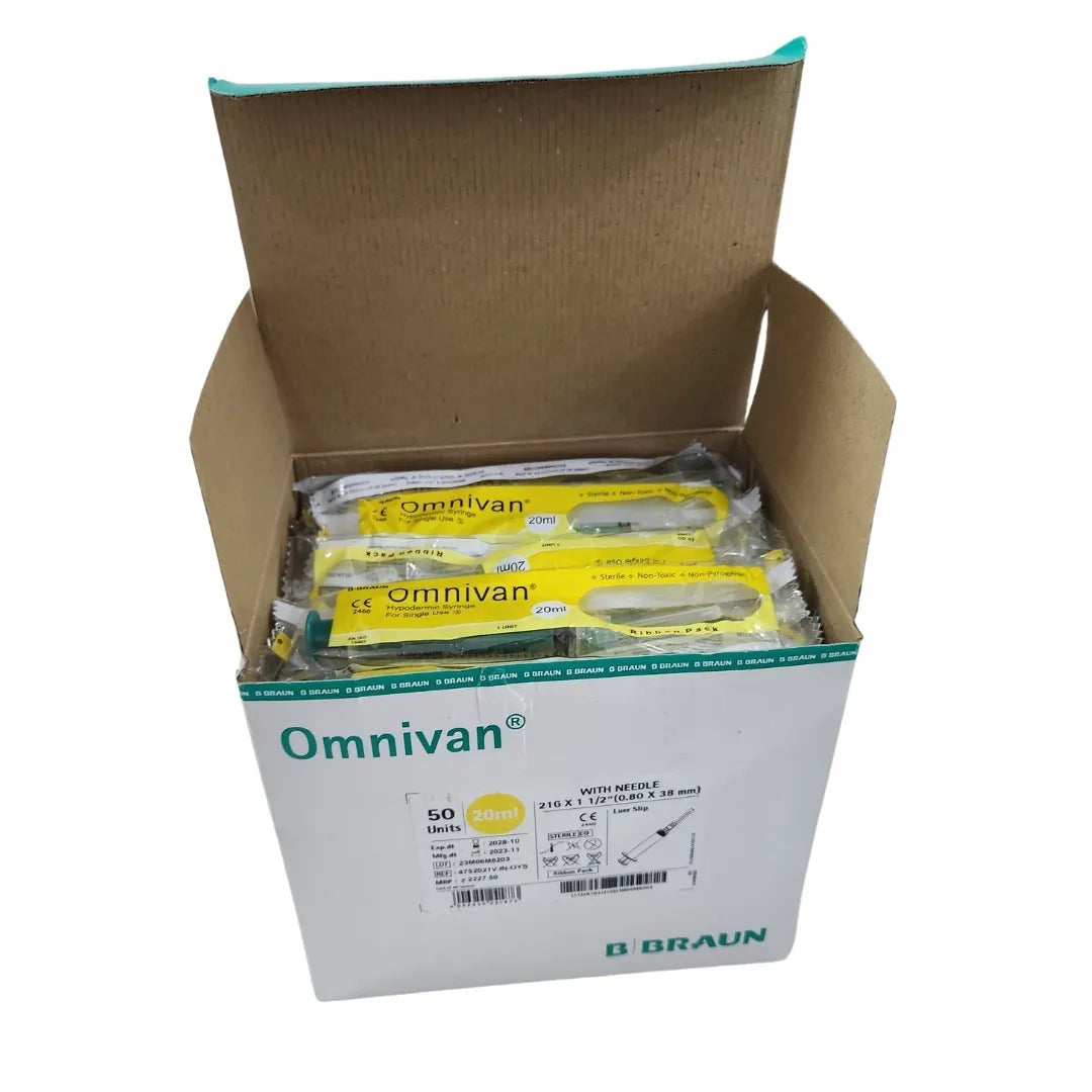 Buy Omnivan 20ml Syringe with Needle - 50 Pack | B Braun