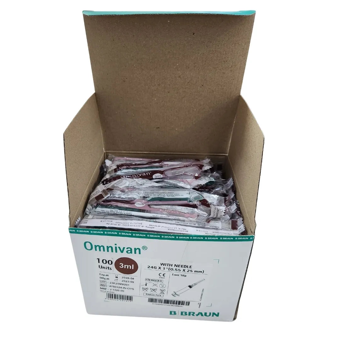 Buy Omnivan 3ml Syringe with Needle - 100 Pack | B Braun