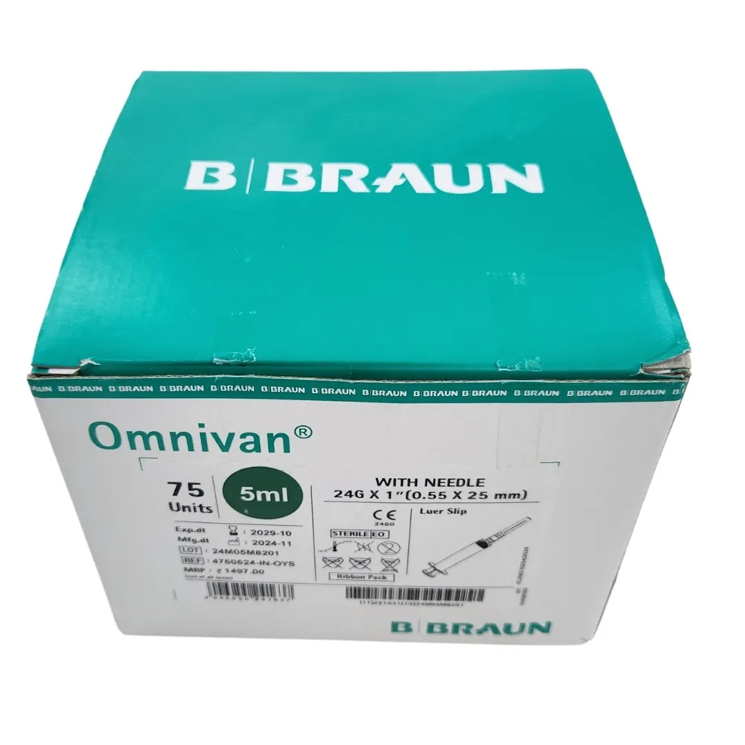 Buy Omnivan 5ml Syringe with Needle - 75 Pack | B Braun