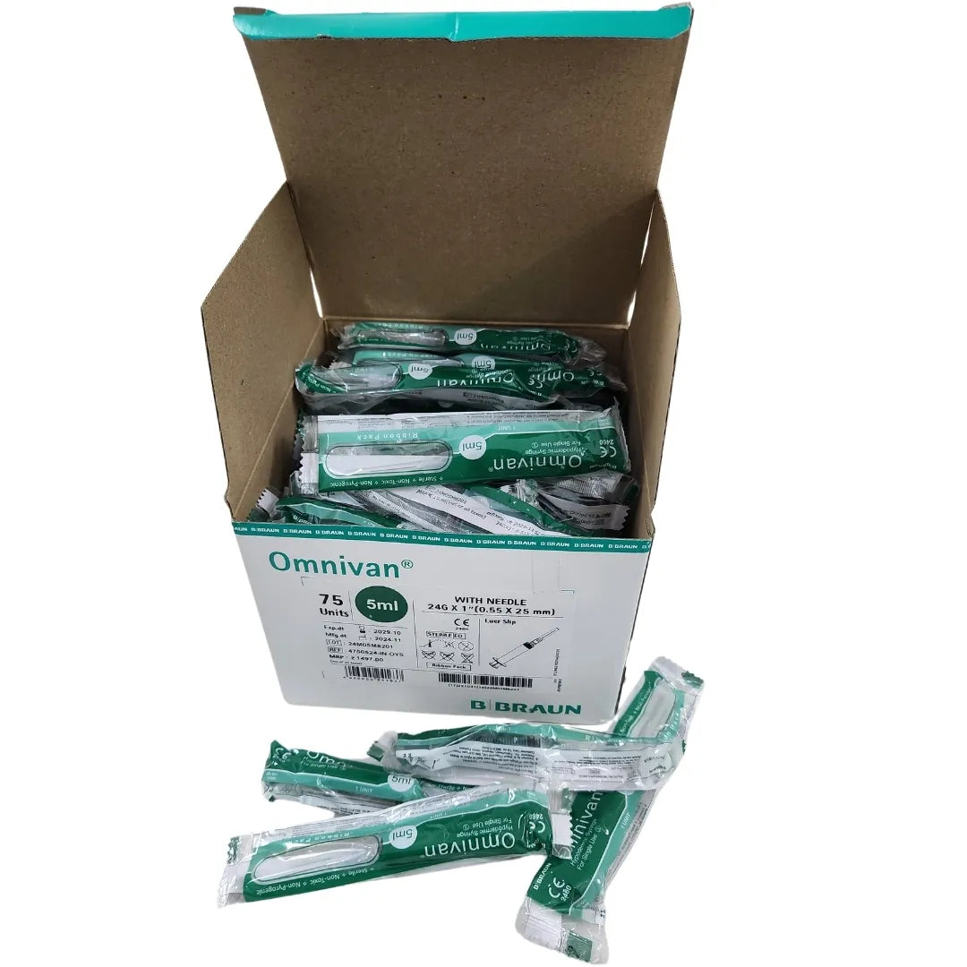 Buy Omnivan 5ml Syringe with Needle - 75 Pack | B Braun