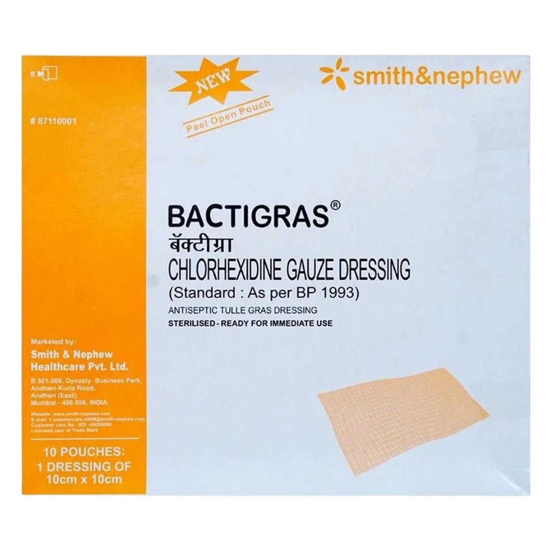 Bactigras Dressing 10cm x 10cm