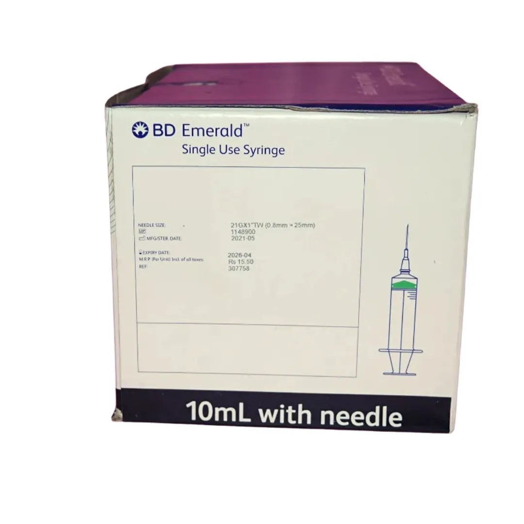 BD Syringe 10ml 21G, 50 Pcs