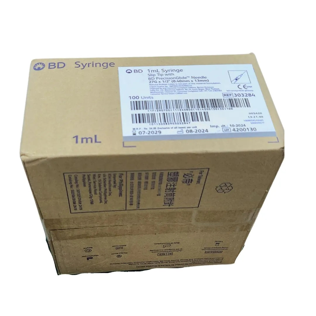 BD 1ml Syringe with 27G Needle - 100 Units Pack | SurgiNatal
