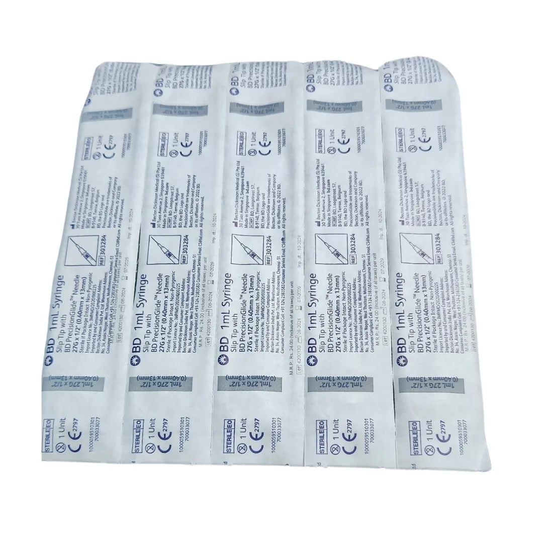 BD 1ml Syringe with 27G Needle - 100 Units Pack | SurgiNatal