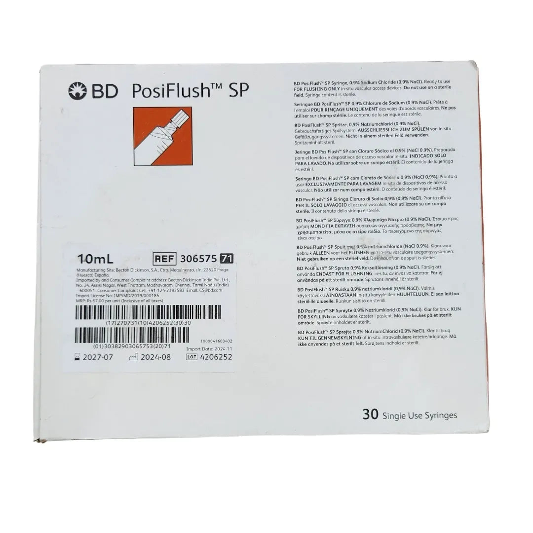 Bd Posiflush Sp 10ml Prefilled Saline Syringe - Order Now