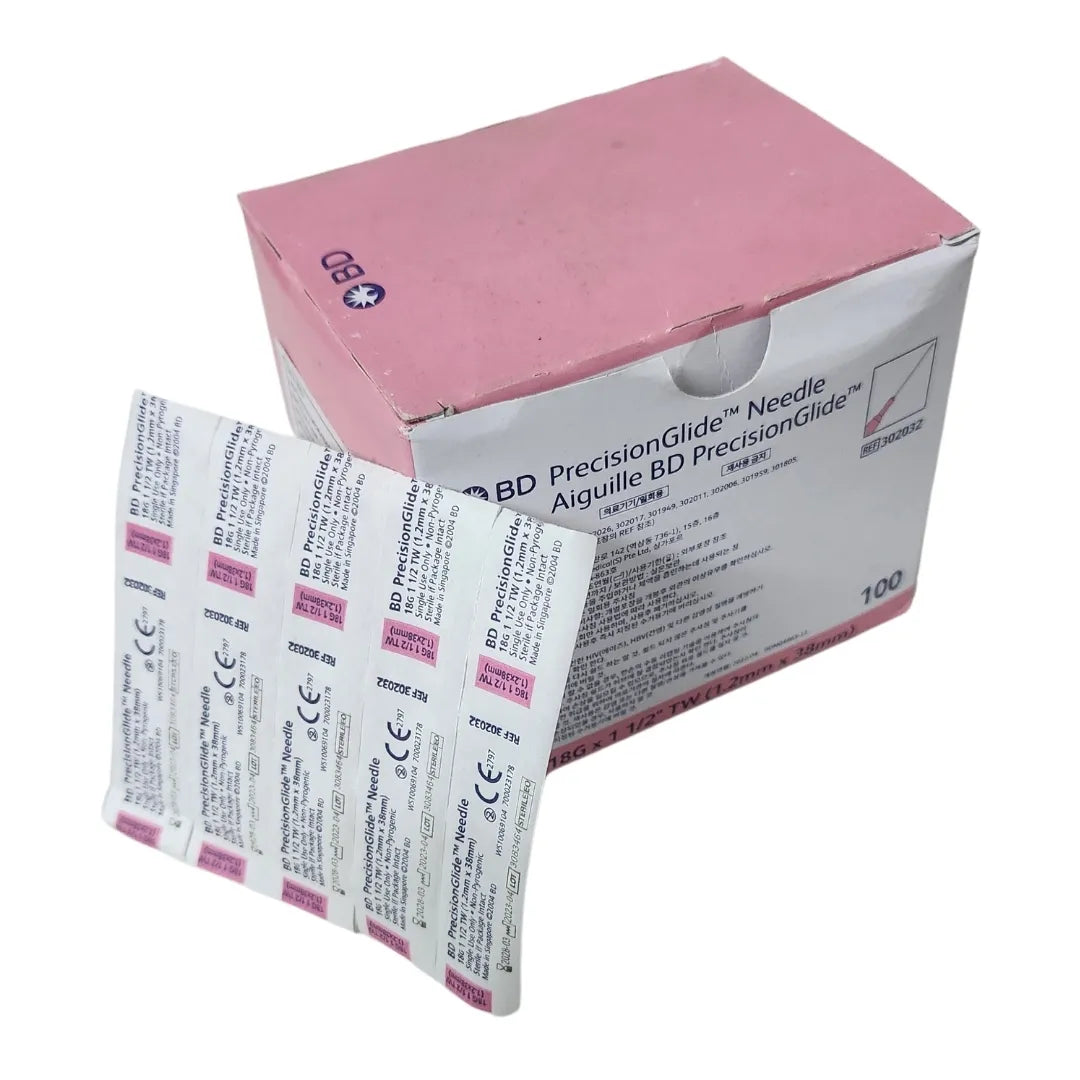 BD PrecisionGlide Needle 18G X 1.5 Pack of 100 Pcs