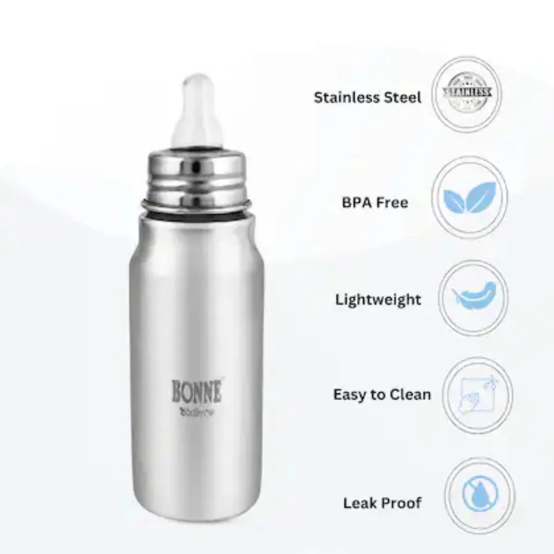 Buy Premium Quality Steel Milk Bottle For Kids-300 ML