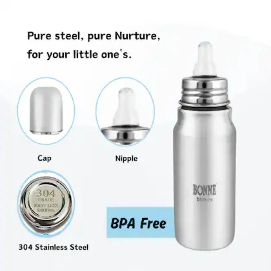 Buy Premium Quality Steel Milk Bottle For Kids-300 ML