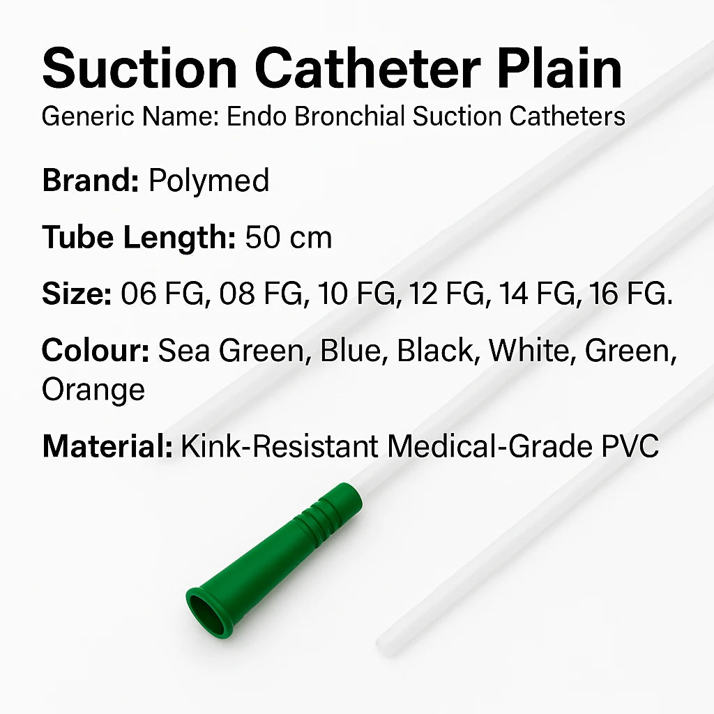 Buy Suction Catheter Plain Online for Medical Needs | Polymed
