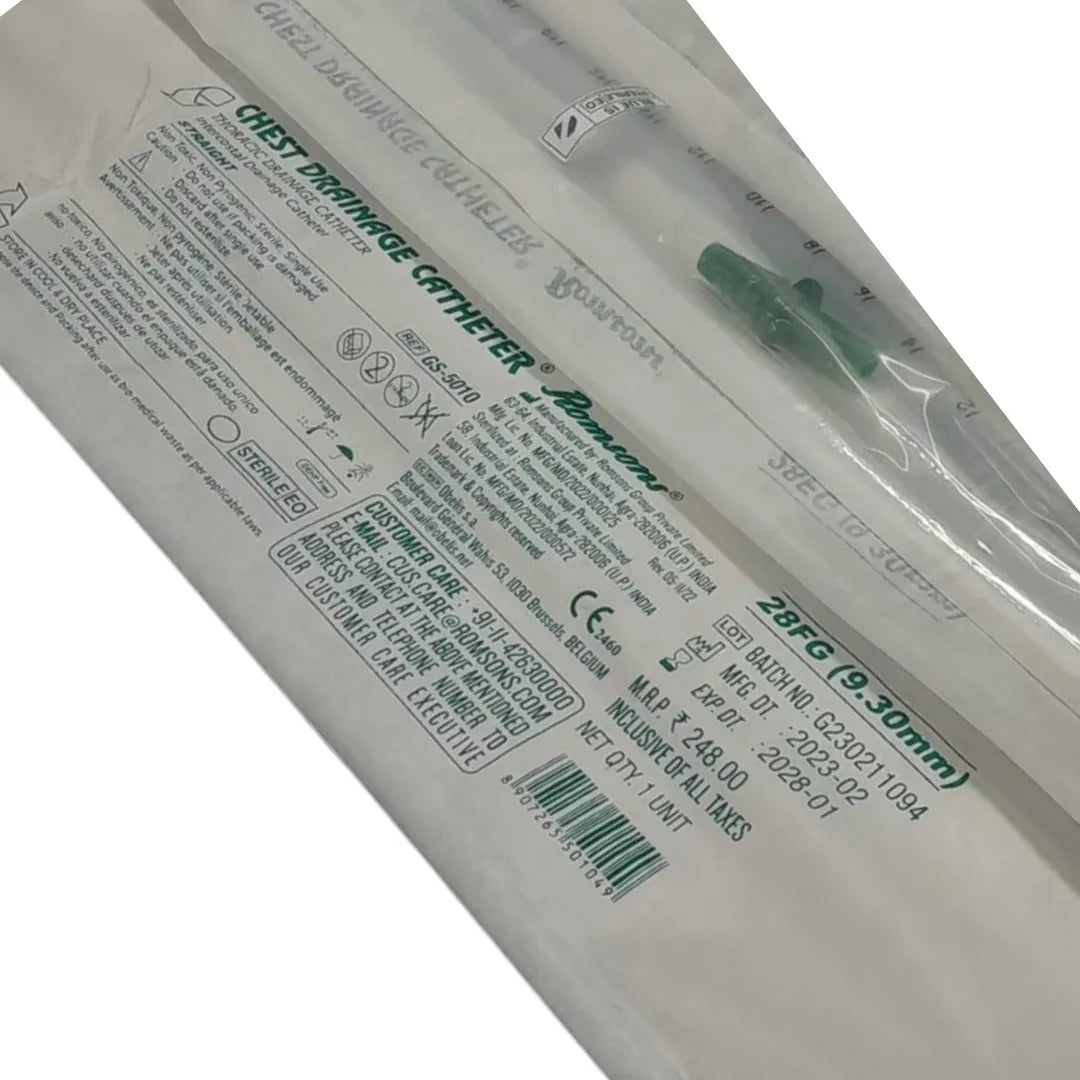 Buy Romsons Chest Drainage Catheter Straight Online