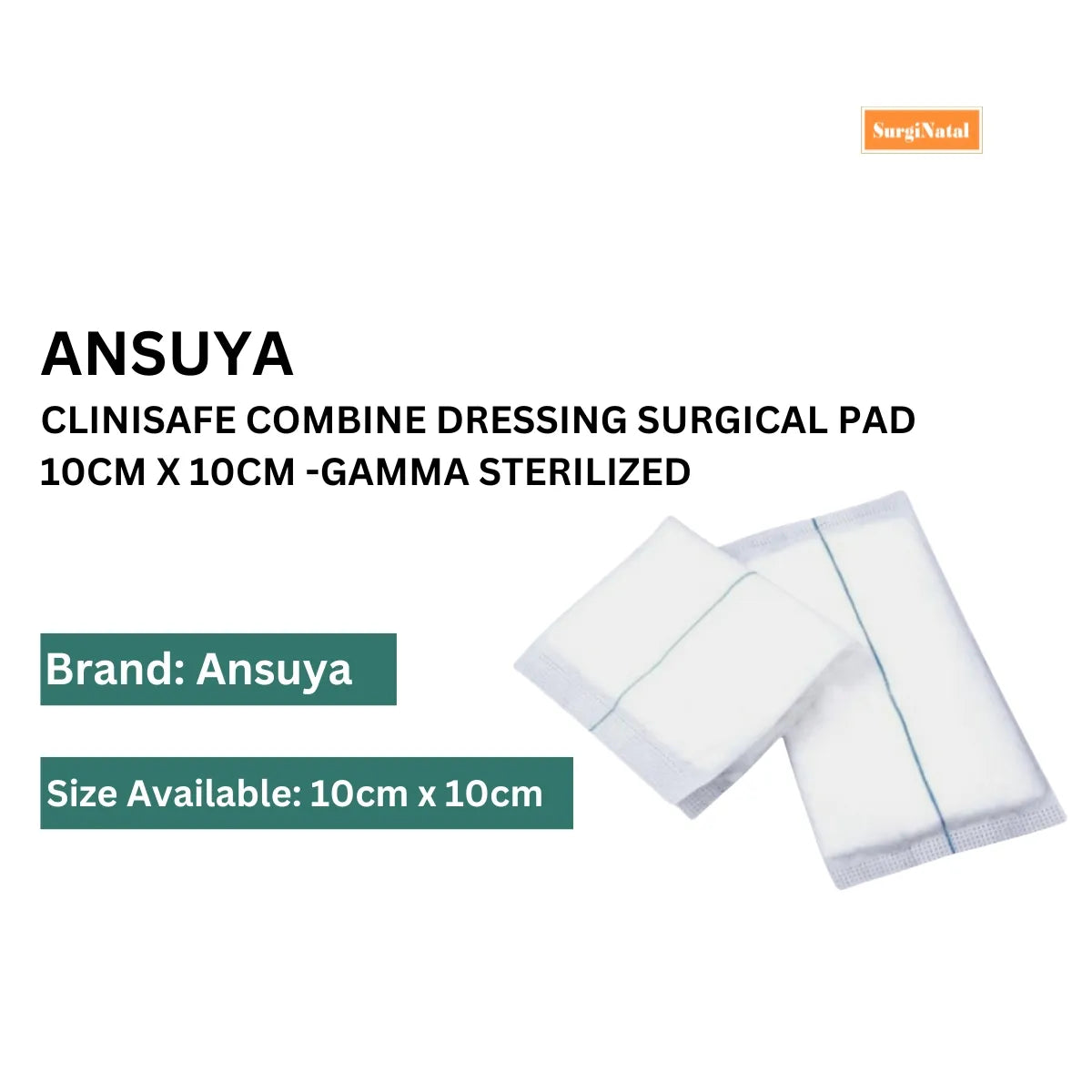 Buy Combine Dressing Surgical Pad 10cm x 10cm Online