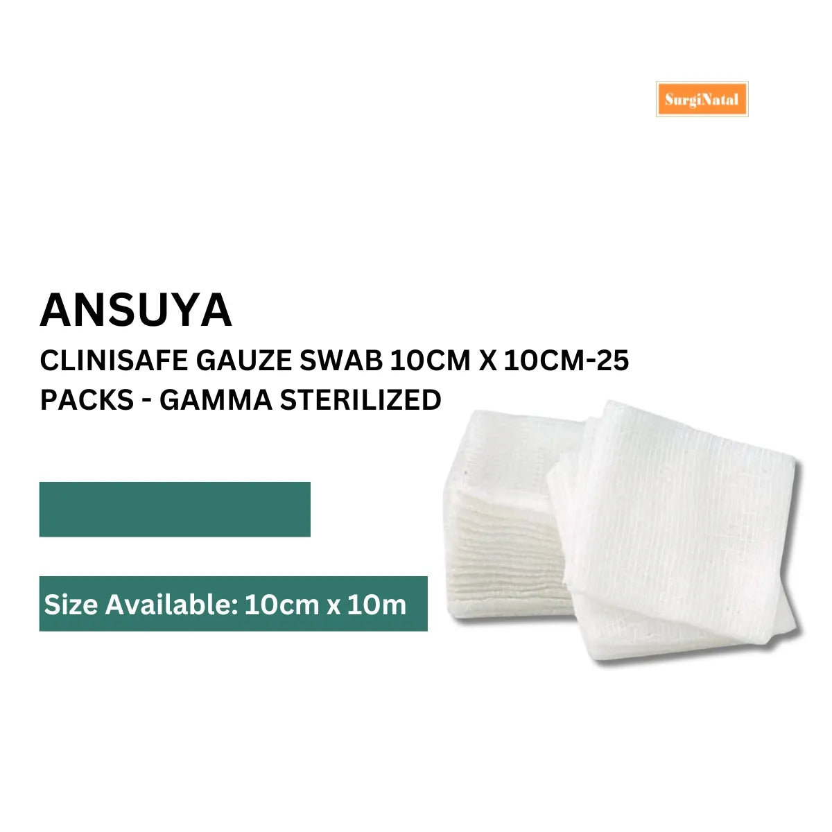 Buy Gauze Swab 10cm x 10cm - 25 Packs for Medical Use