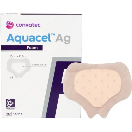 ConvaTec Aquacel Ag Adhesive Foam 420648 (2 Pcs)