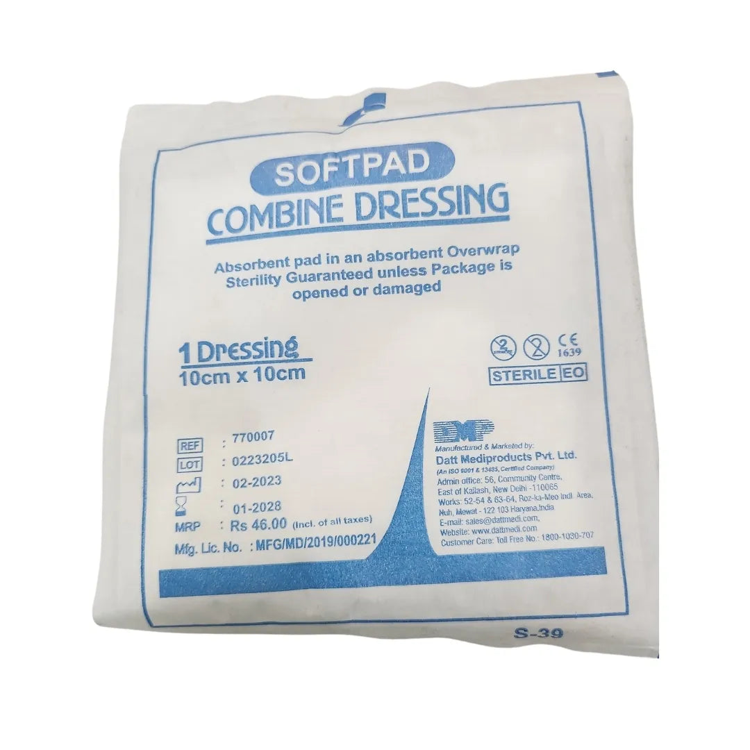 Buy Softpad Combine Dressing Pad 10 cm x 10 cm | Datt Medi