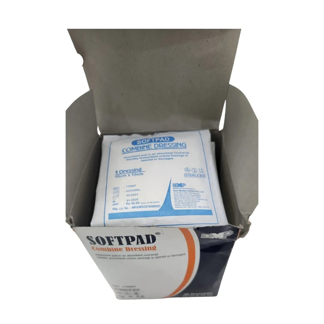 Buy Softpad Combine Dressing Pad 10 cm x 10 cm | Datt Medi