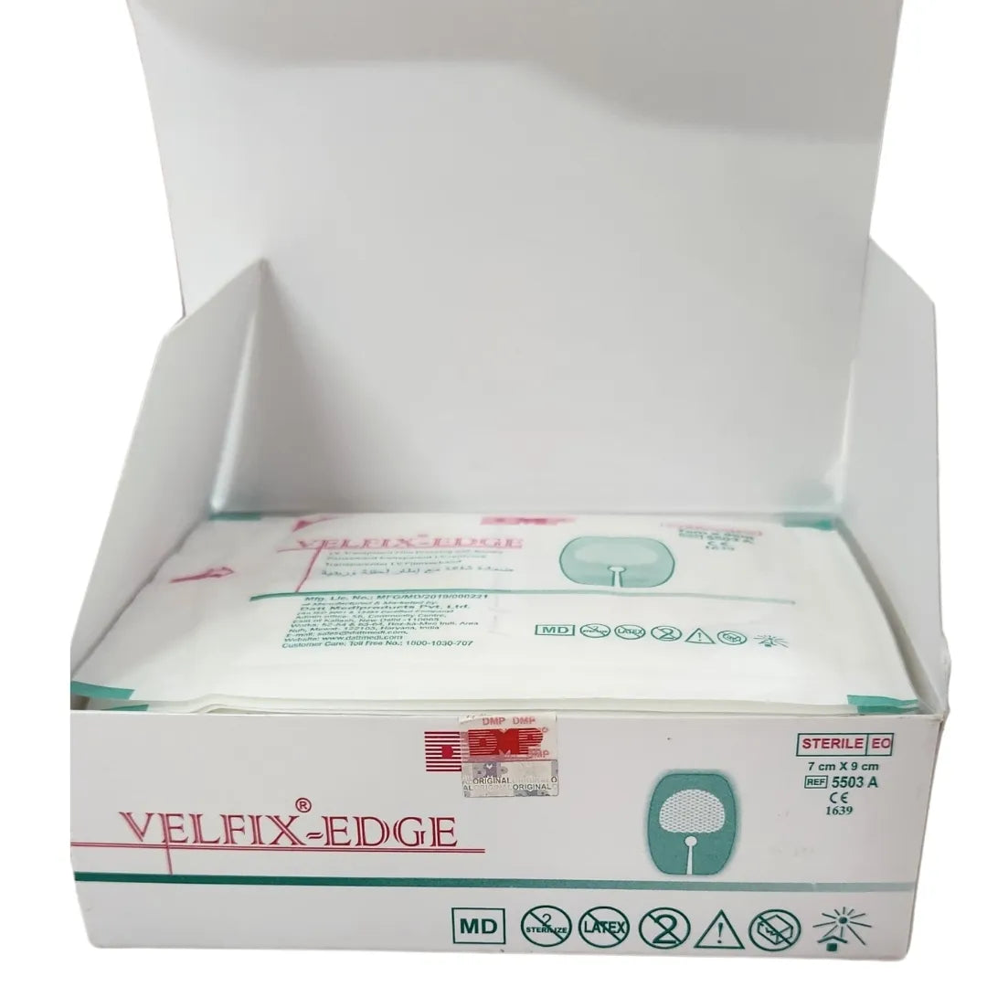 Datt Medi Velfix-Edge Transparent IV dressing with Border 7 cm x 9 cm