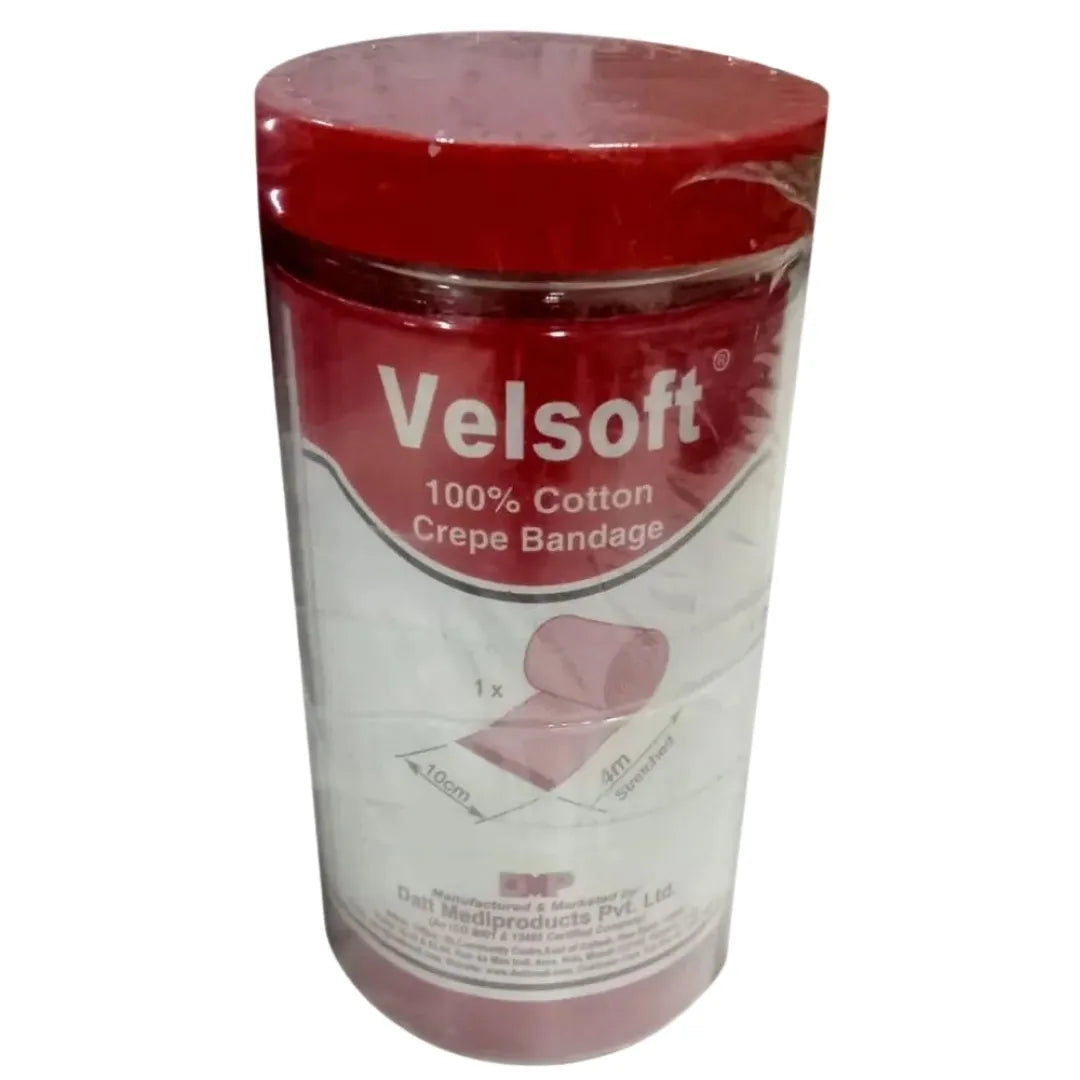 Datt Medi Velsoft-I Elastic Cotton Crepe Bandage 10 cm x 4.5 m