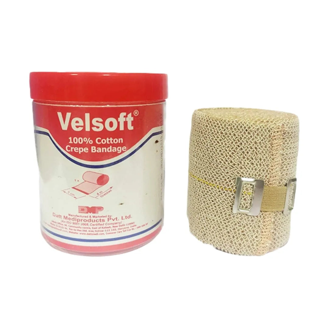 Datt Medi Velsoft-I Elastic Cotton Crepe Bandage 5 cm x 4.5 m