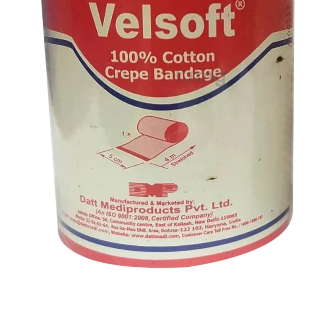 Datt Medi Velsoft-I Elastic Cotton Crepe Bandage 5 cm x 4.5 m