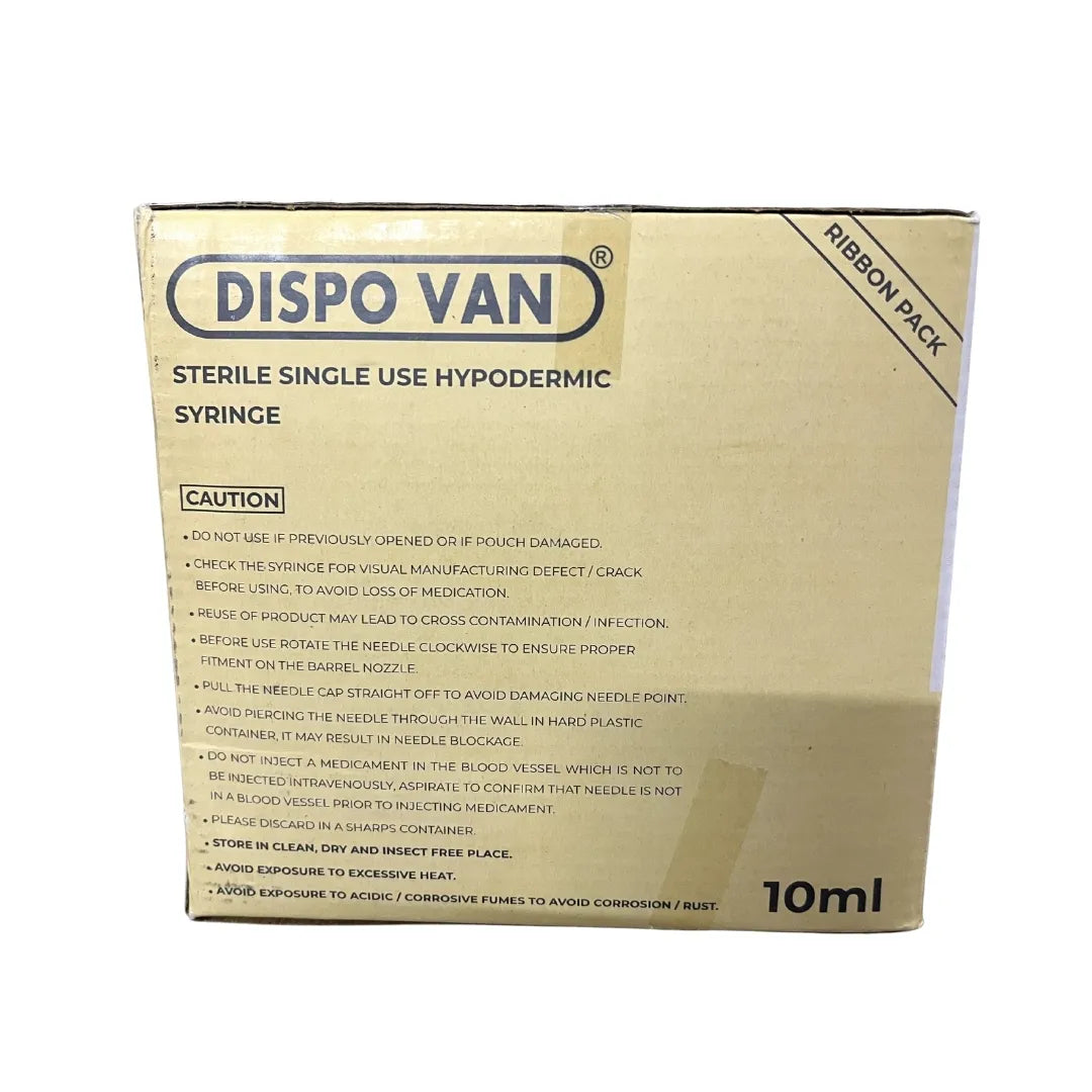 Buy Dispo Van 10ml Syringe with Needle - 50 Units Pack
