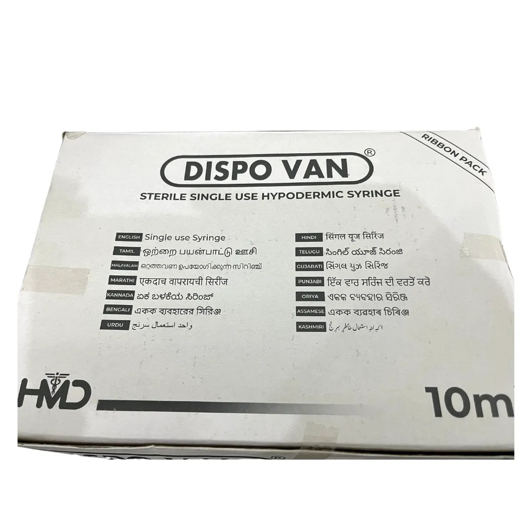 Buy Dispo Van 10ml Syringe with Needle - 50 Units Pack