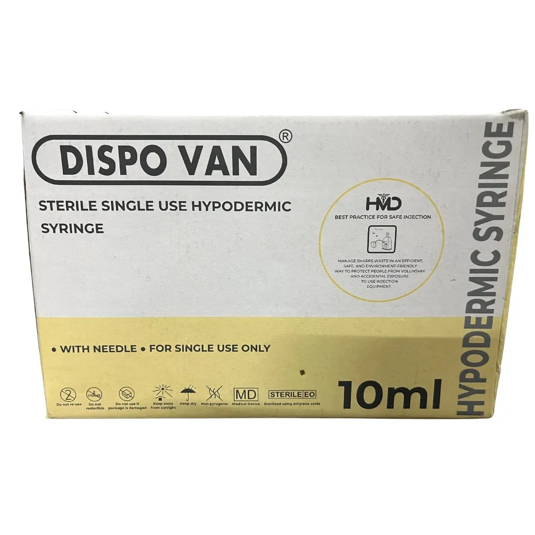 Buy Dispo Van 10ml Syringe with Needle - 50 Units Pack