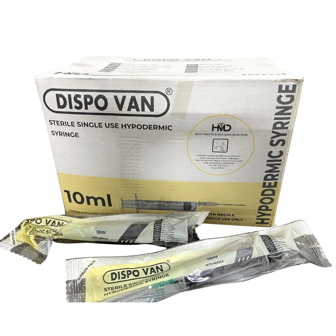 Buy Dispo Van 10ml Syringe with Needle - 50 Units Pack