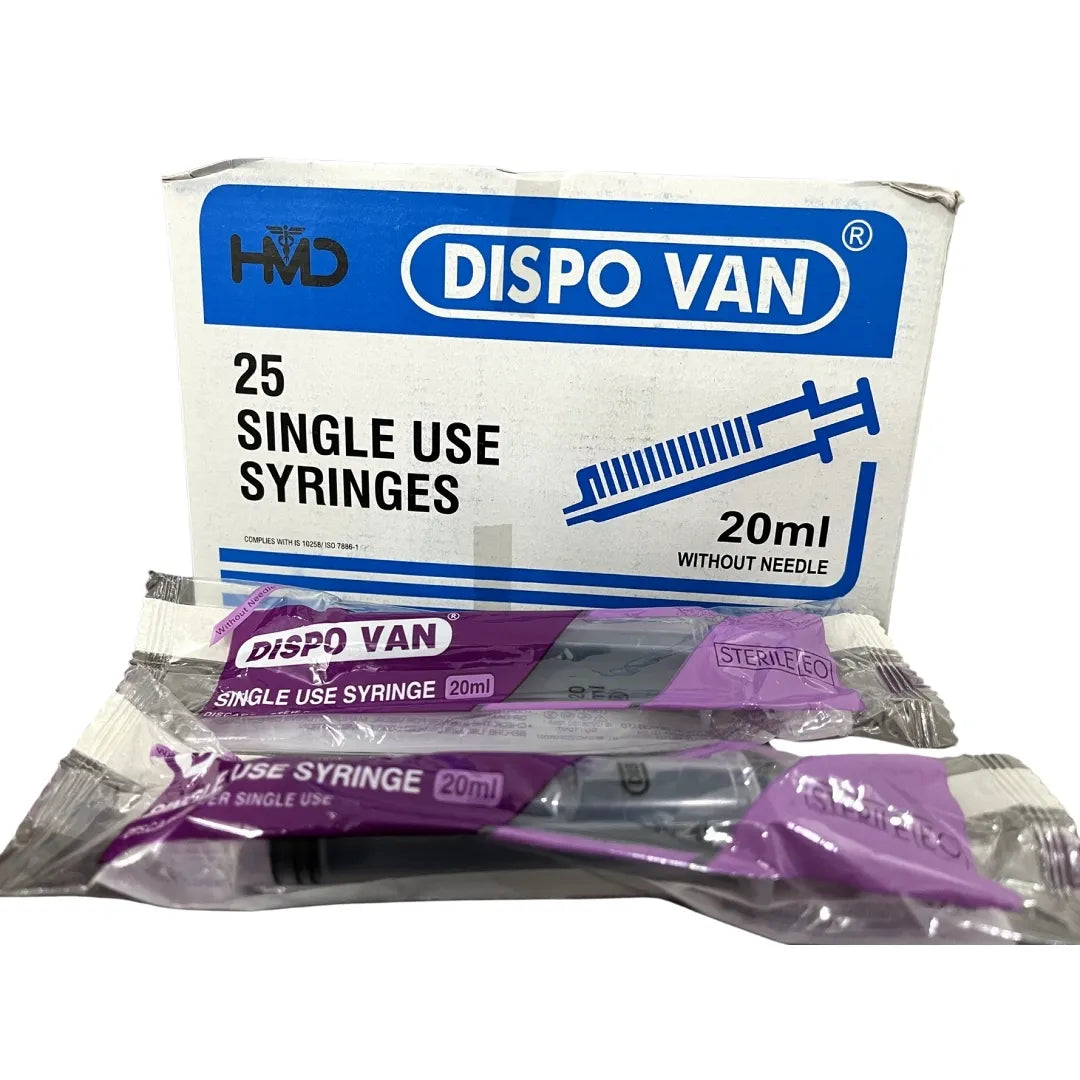 Dispo Van 20 ML Without Needle - 25 - Units Pack | SurgiNatal