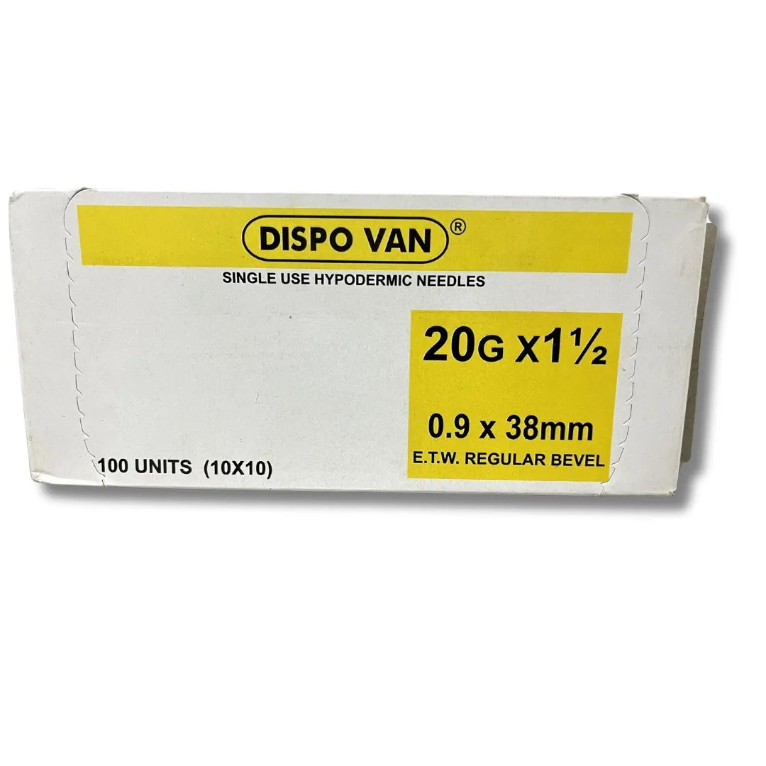 Dispo Van Hypodermic Needle - 20G*1.5 inch - 100 Units Pack | SurgiNatal
