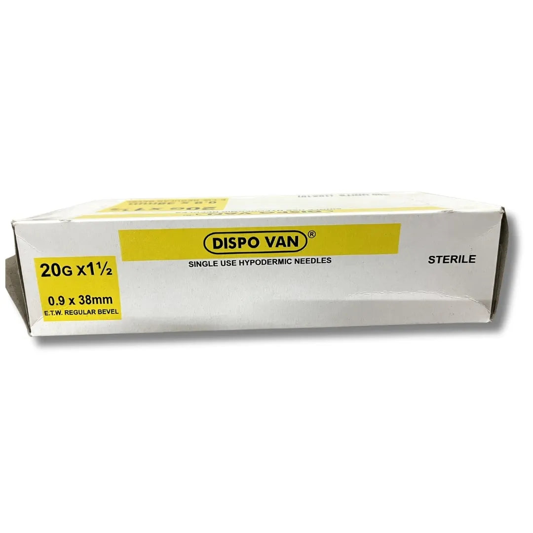 Dispo Van Hypodermic Needle - 20G*1.5 inch - 100 Units Pack | SurgiNatal