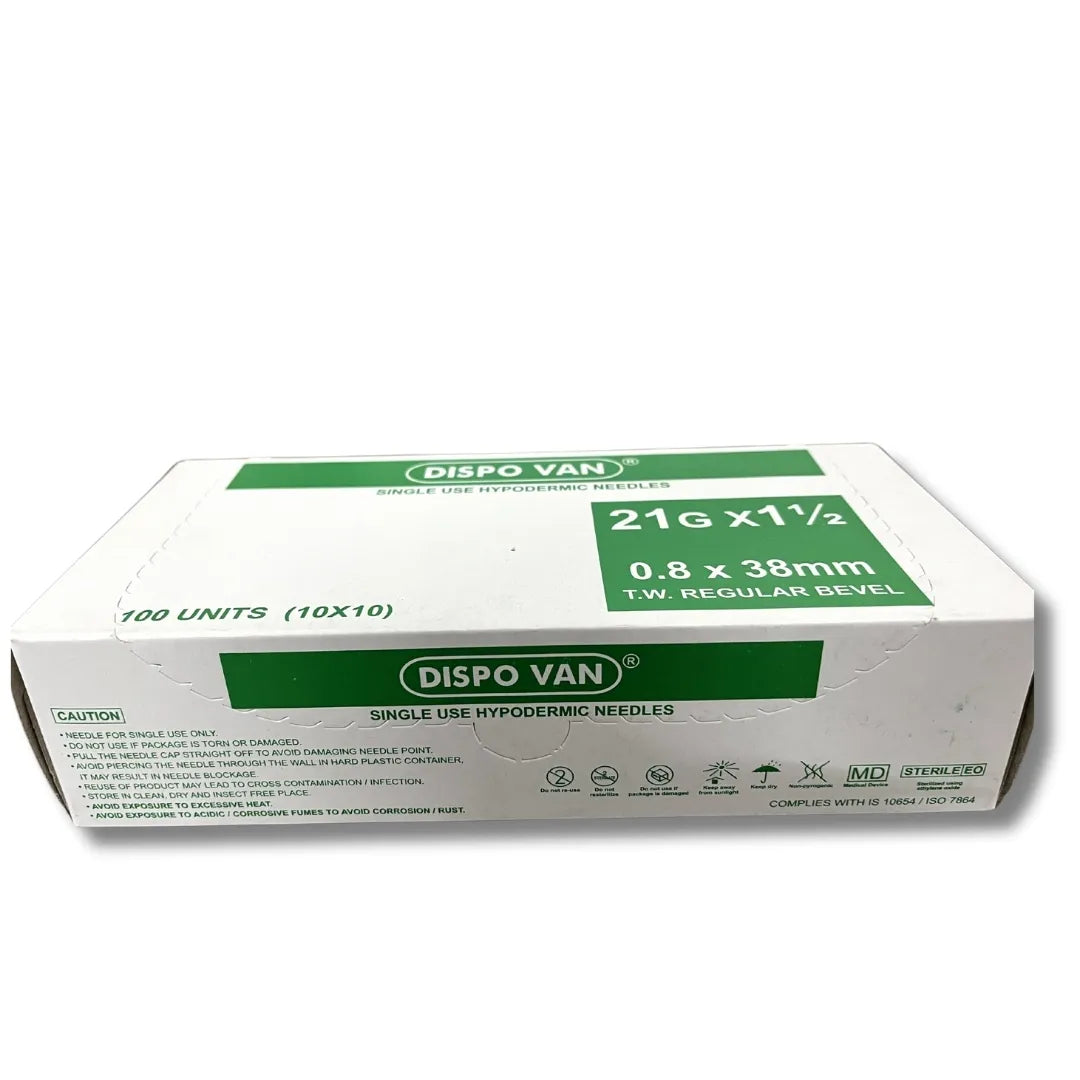 Dispo Van Hypodermic Needle - 21G*1.5 inch - 100 Units Pack | SurgiNatal