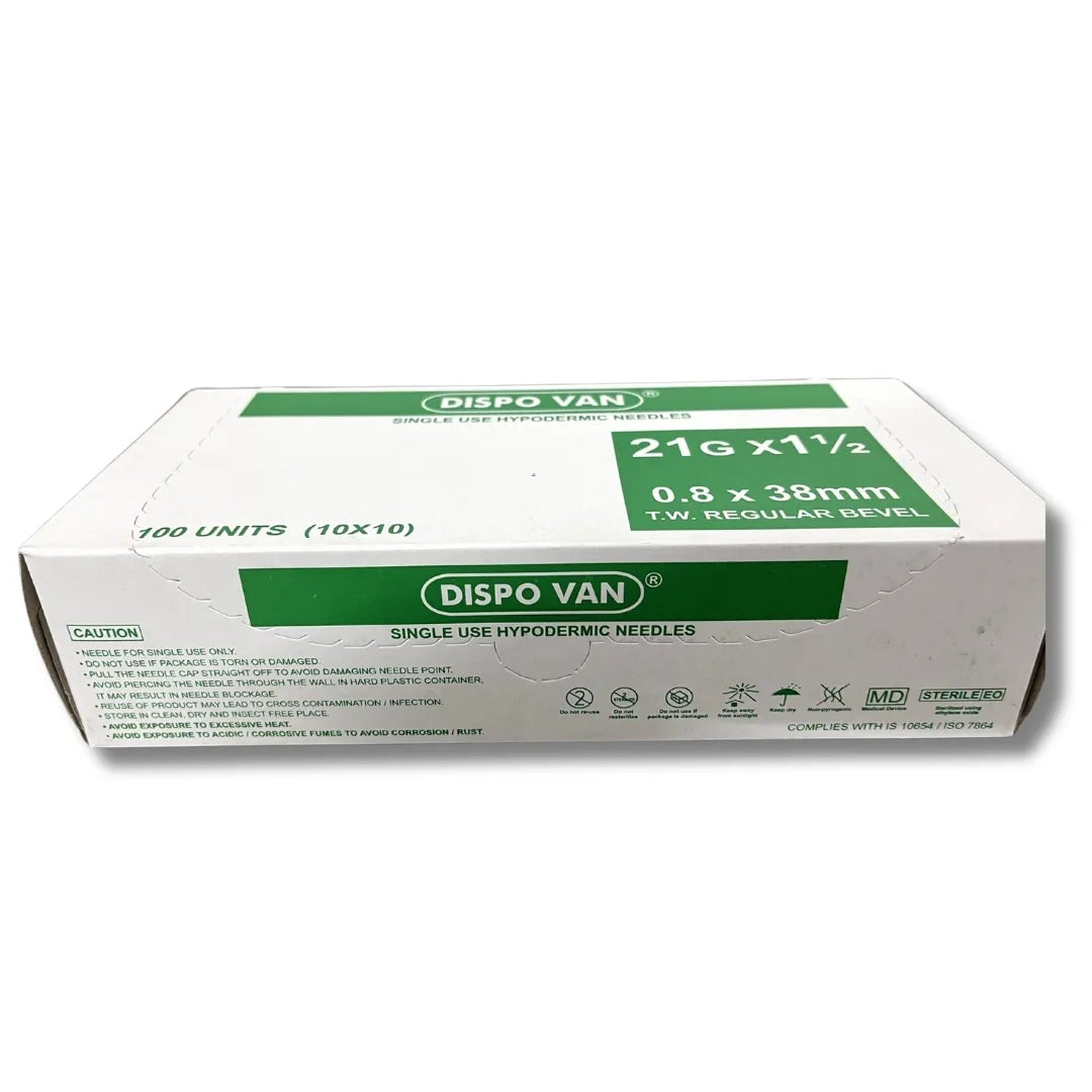 Dispo Van Hypodermic Needle - 21G*1.5 inch - 100 Units Pack | SurgiNatal