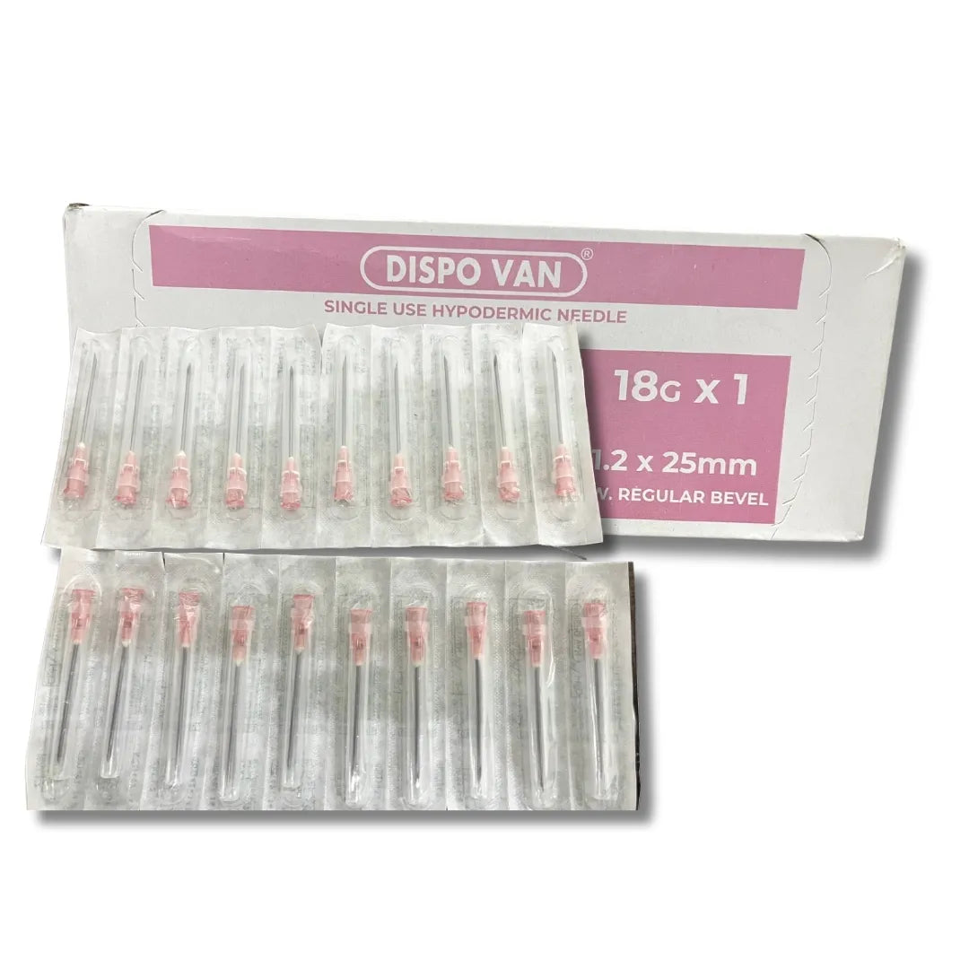 Dispo Van Hypodermic Needle - 18G*1.0 Inch - 100 Units Pack | SurgiNatal