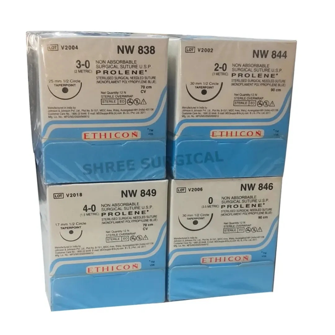 Ethicon Prolene Sutures USP 2-0, 1/2 Circle Round Body - NW844P