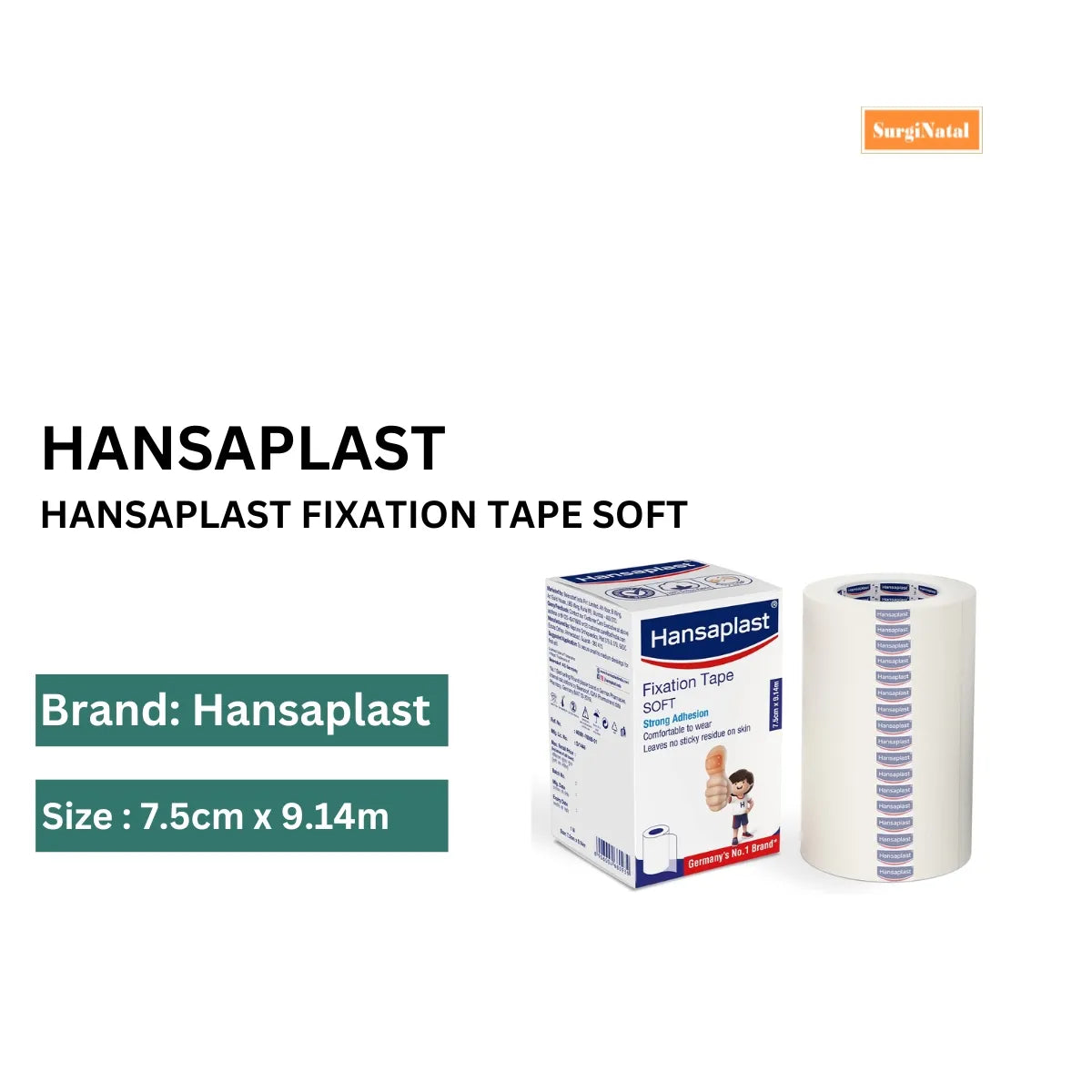 Buy Fixation Tape Soft (Individual Packing) 7.5Cmb*9.14m -4 Rolls