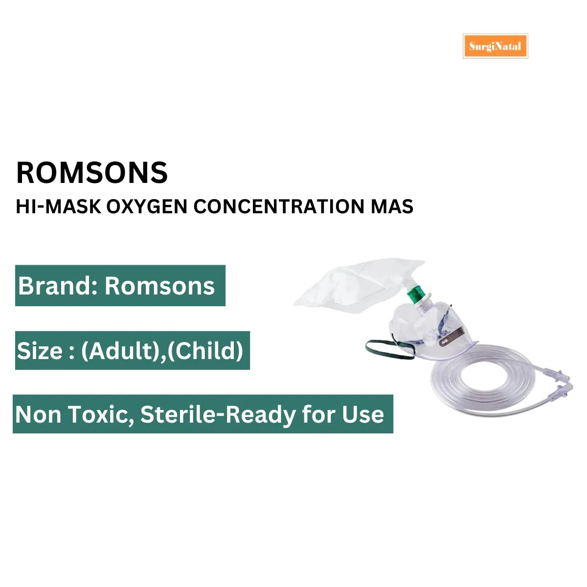 Buy Romsons Hi-Mask Oxygen Concentration Mask Online
